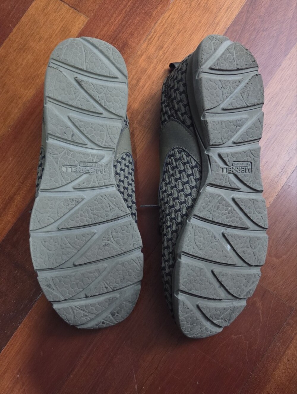 Merrell Olive Green/Black Woven Lace-Up Sneakers, Women's 11 - Picture 7 of 10